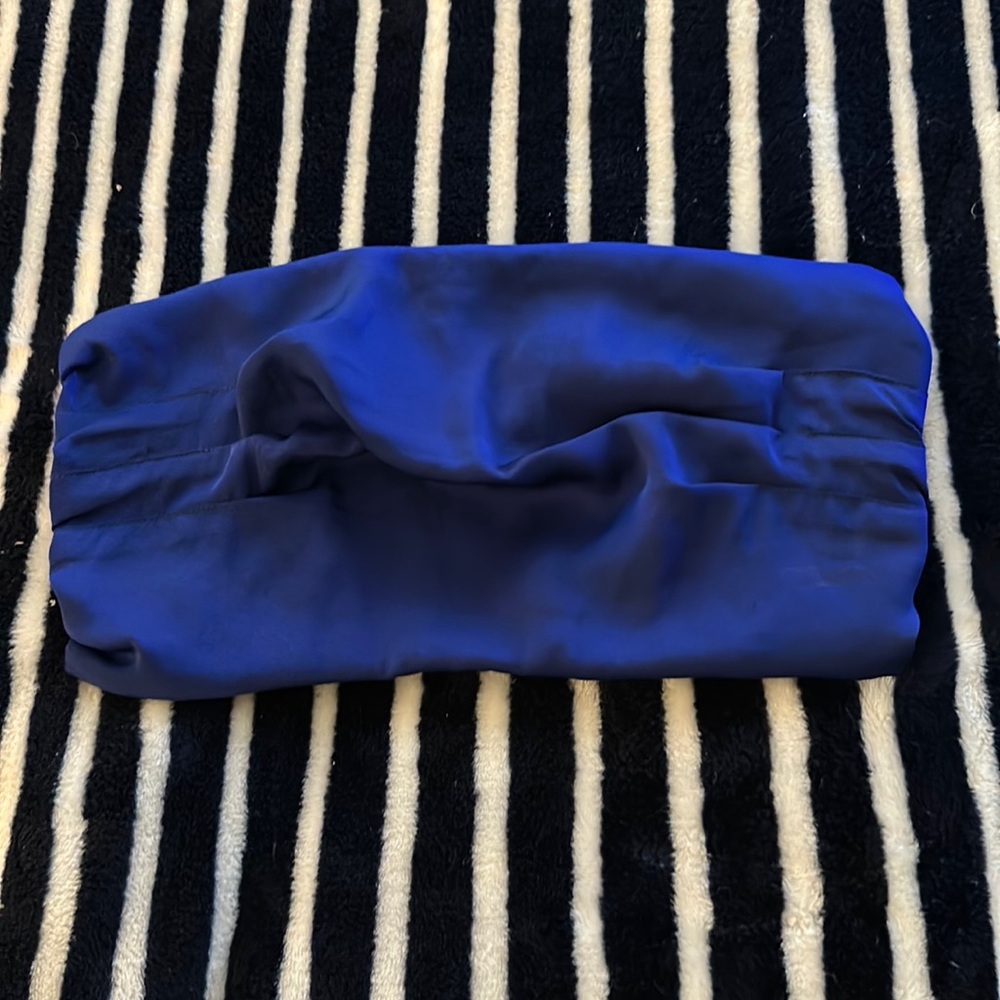NWOT Free People Satin Cobalt Strapless Crop Top Small